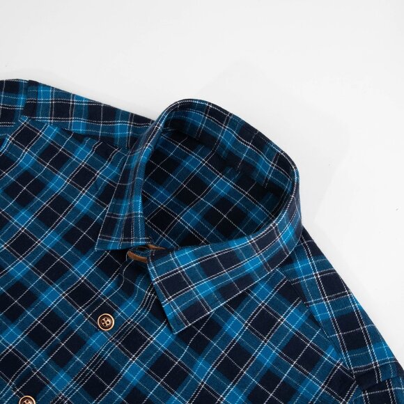 Flannel Shirt with Elbow Patch Pawprint - Picture 2 of 12